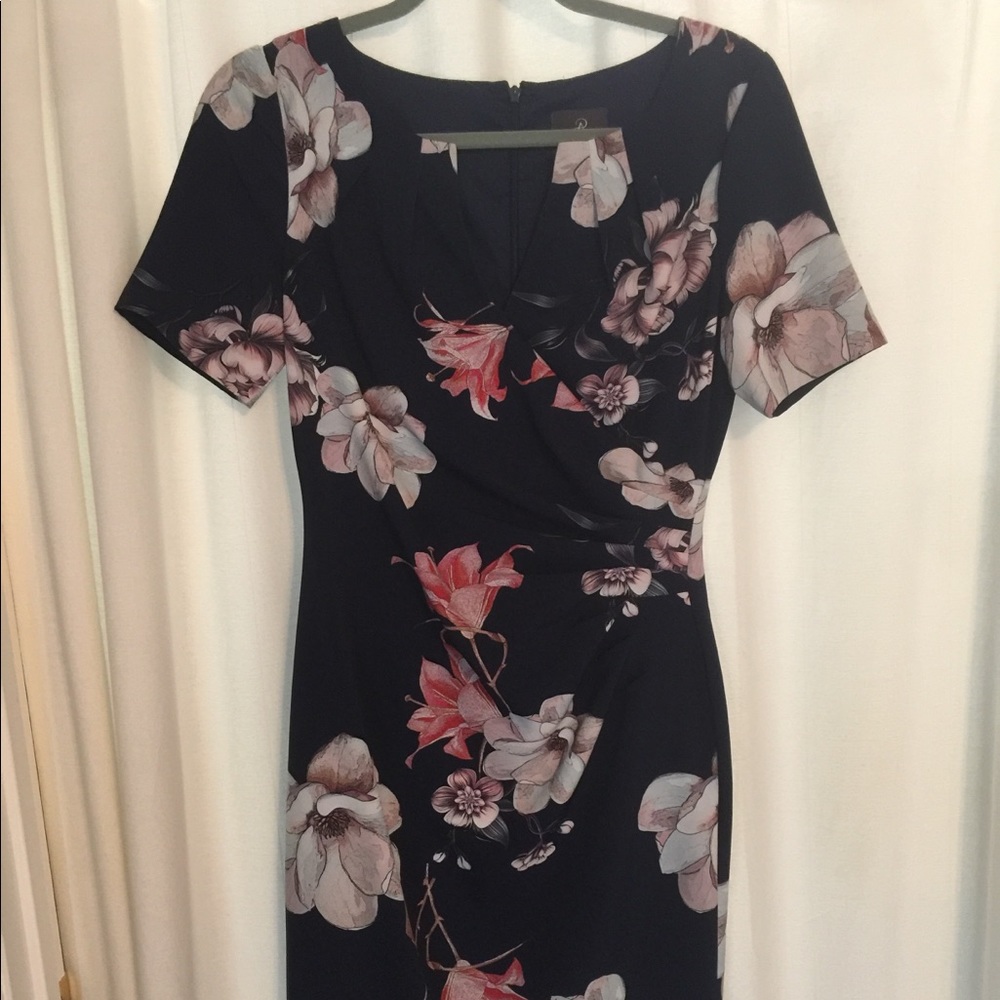 Scholarly celebration floral sheath dress